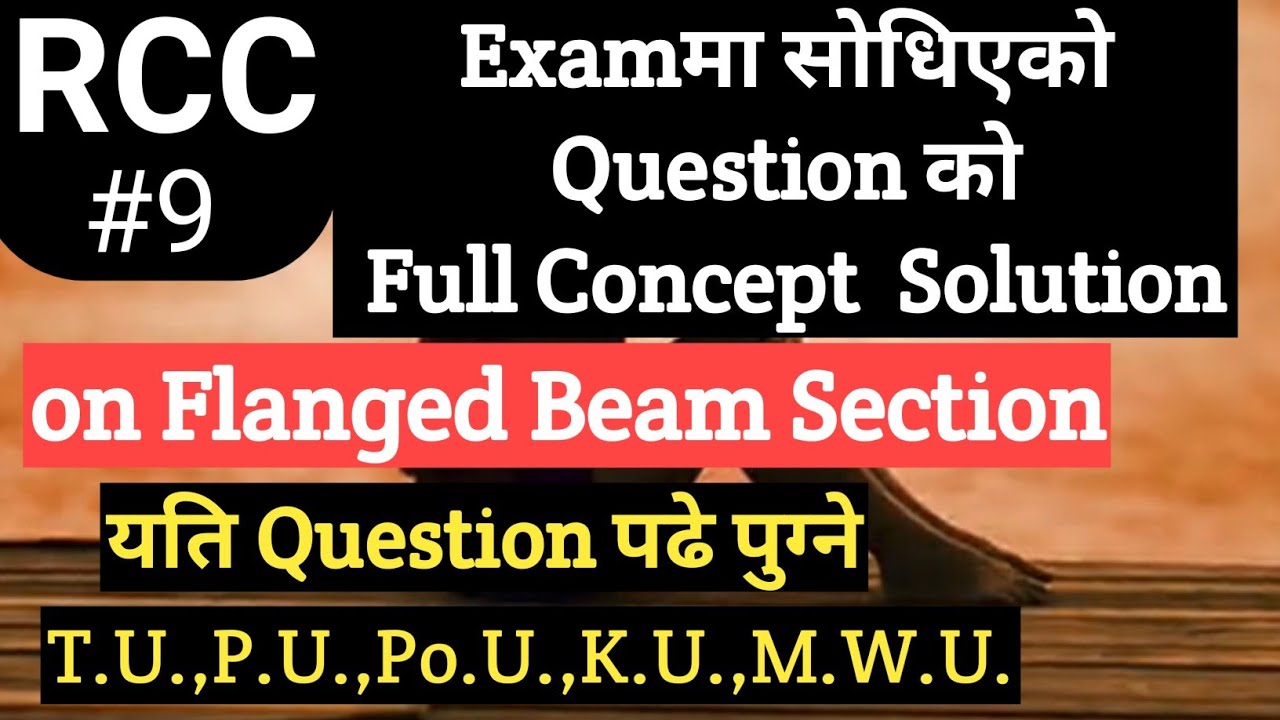 Lec 9 Problem Based On Design Of Flanged Beam Section V V I Question