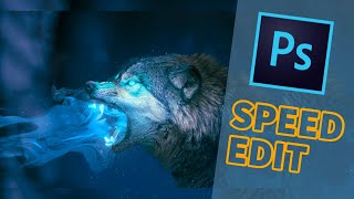 Fire Wolf Photoshop Speed Edit - Ryanlykos