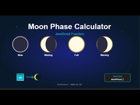 Calculate Moon Phase from Date - JavaScript Function