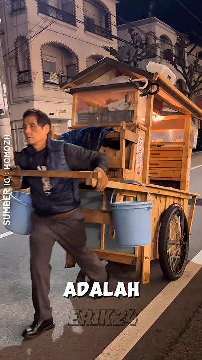 beginilah pedagang mie gerobak di Jepang‼️