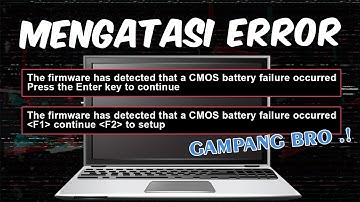 How to fix the firmware has detected that a CMOS battery failure occurred
