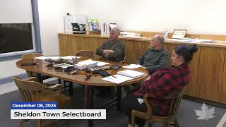 Sheldon Town Selectboard | 12/08/2025
