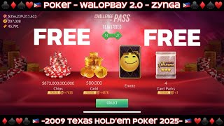 Full FREEBIES OF CHALLENGE PASS! Zynga Poker News
