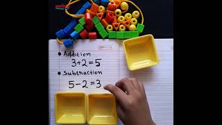 Counting Beads - 50 Counting Beads in 5 different shapes and colors
