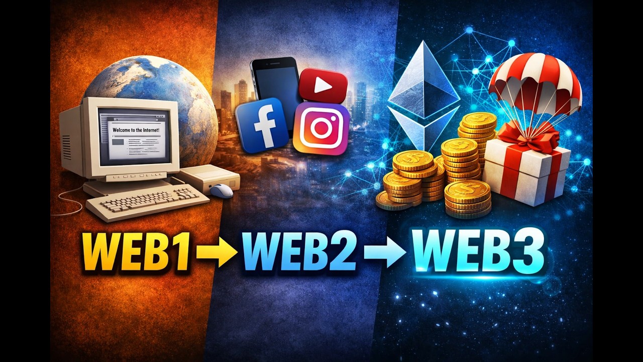 What Is Web3? Web1 → Web2 → Web3 Explained (Why Crypto Projects Give ...