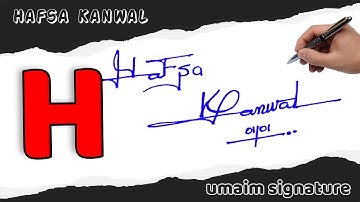 ❤️ Hafsa Kanwal Name Signature Request Done | How To Draw Signature | Signature Classes ❤️