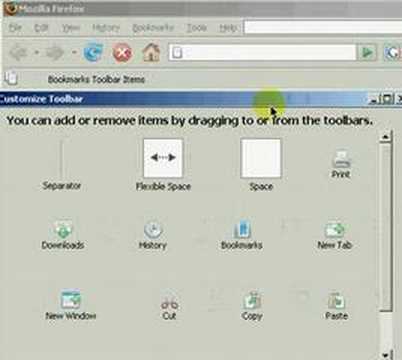 Mozilla Firefox 2x HowTo add the printer button