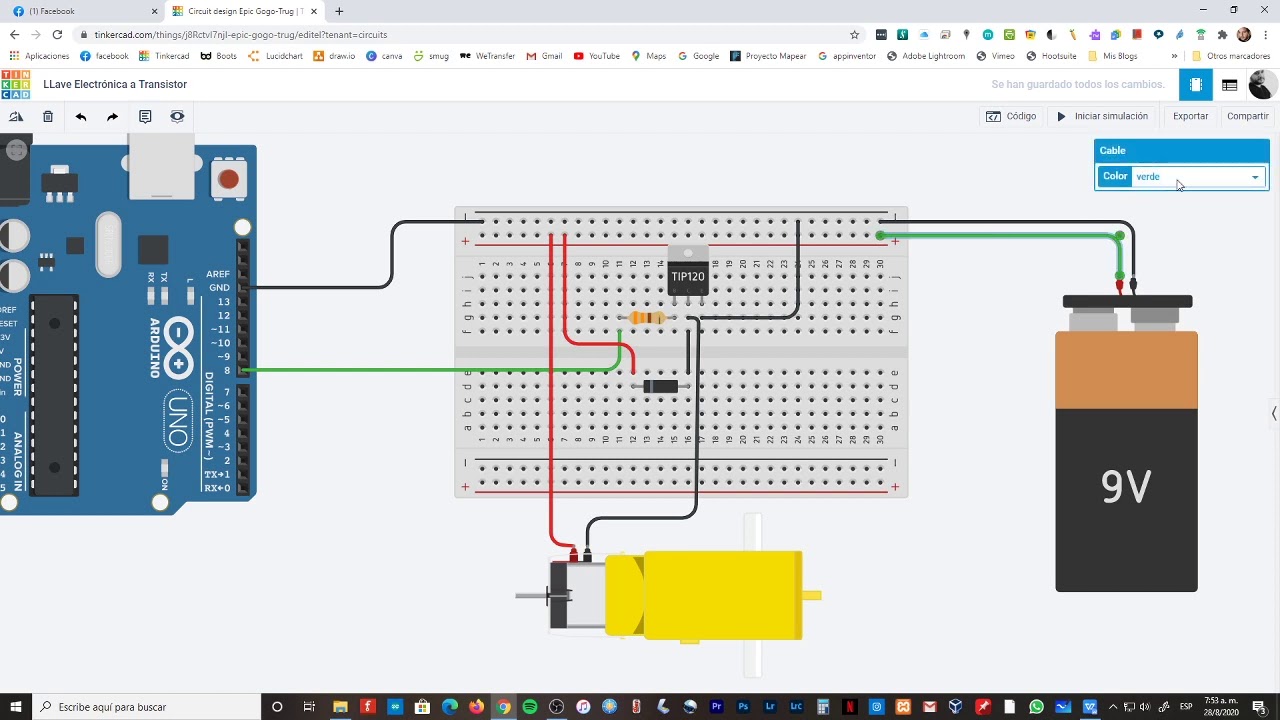 llave electrónica a transistor