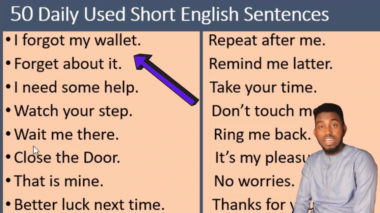 50 Used Daily English Sentences for Speaking | English to Somaali | Macalin Omar !!!