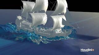 Houdini Experiments - Ocean flip Geo previz