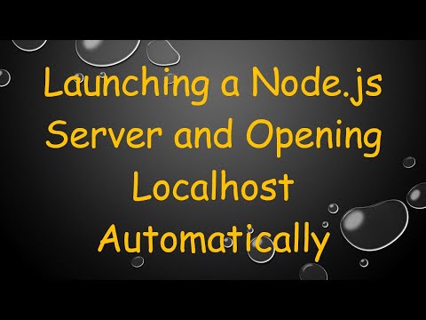 Launching a Node.js Server and Opening Localhost Automatically