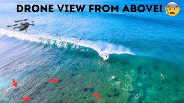 THIS IS WHY SURFING PIPELINE FREAKS ME OUT! *DRONE FOOTAGE FROM ABOVE* (RAW FOOTAGE)