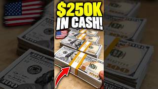 Watch $250,000 Stack Up, Bundle by Bundle 💵 #money #cash #wealth
