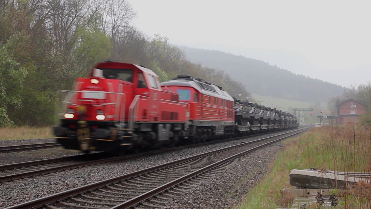 Militärzug von Immelborn gen Erfurt Gbf am 4.05.2017 durch Plaue