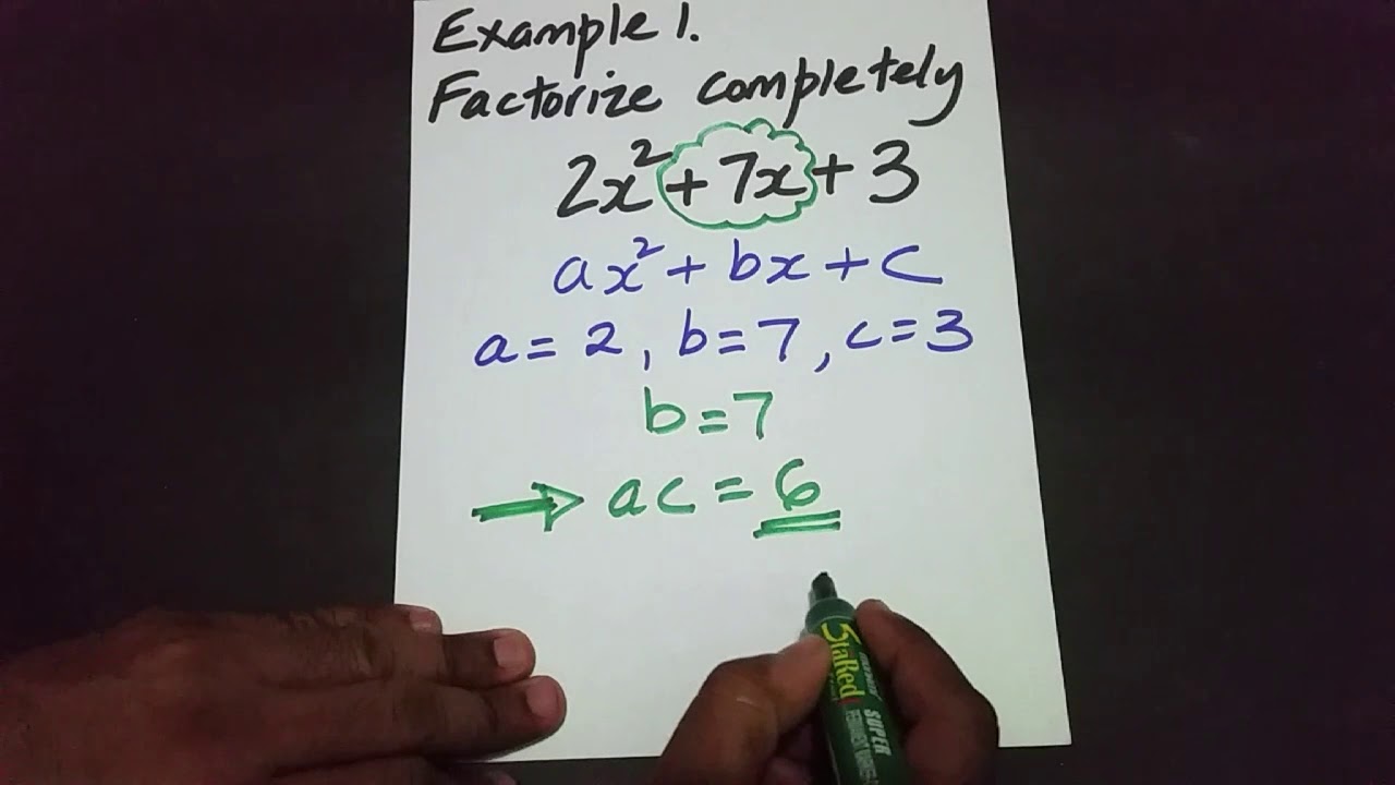 Algebra: Factorization of Quadratic Expressions - Example 1 - YouTube