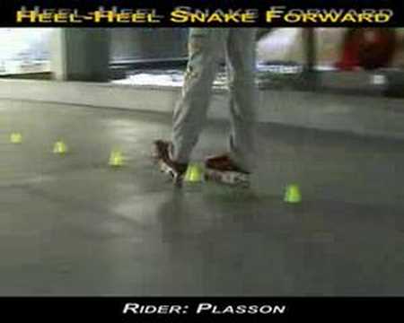 Heel-heel snake forward  - Slalom Tricks