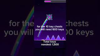 How many keys to open all the chests in the treasure room? #geometrydash #gaming #gd
