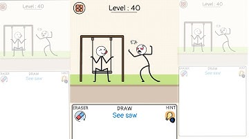 Draw Puzzle- Level 40 - See Saw Walkthrough Solution
