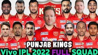 Vivo Ipl 2022  Punjab Kings Team Squad  Pbks  Squad 2022  Pbks Team Players List 2022