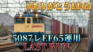 【5087レ/ EF65】 ~ありがとうPF関西運用~ 5087レ定期ロクゴラストラン  #EF65 #5087レ