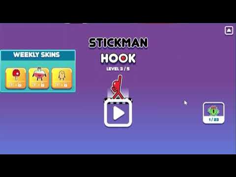 Stickman Hook POKI Gameplay  Ashvani & Ashva Gameplay 