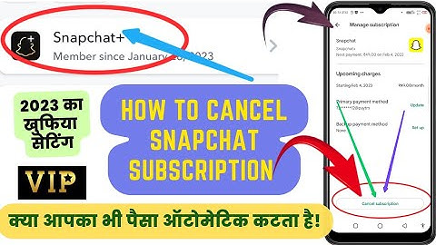 How to cancel Snapchat subscription 2023 | Snapchat subscription kese hataye | subscription kaise...
