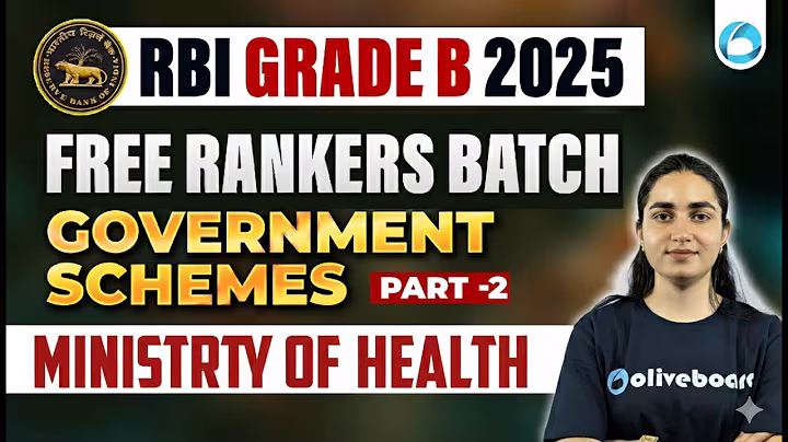 Government Schemes: Ministry Of Health | Part 2 | RBI Grade B 2025 | Free Rankers Batch