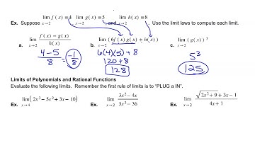 Math 231--2.3--Techniques for Computing Limits