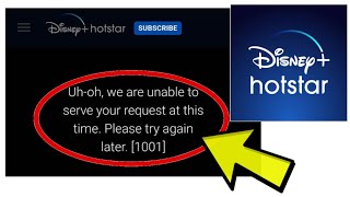 Fix Hotstar Uh-oh, we are unable to serve your request at this time. Please try again later. [1001] screenshot 1