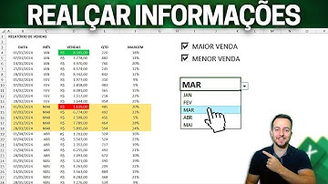 Como Realçar Células no Excel usando Check Box e Lista de Opções | Formatação Condicional