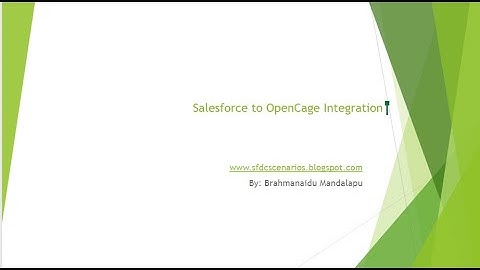 Salesforce to OpenCage  Integration - Forward geocoding