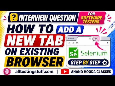 How to add a new tab on existing browser by Selenium