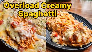 Creamy Spaghetti 🍝 | Super Creamy & Cheesy Spaghetti Recipe