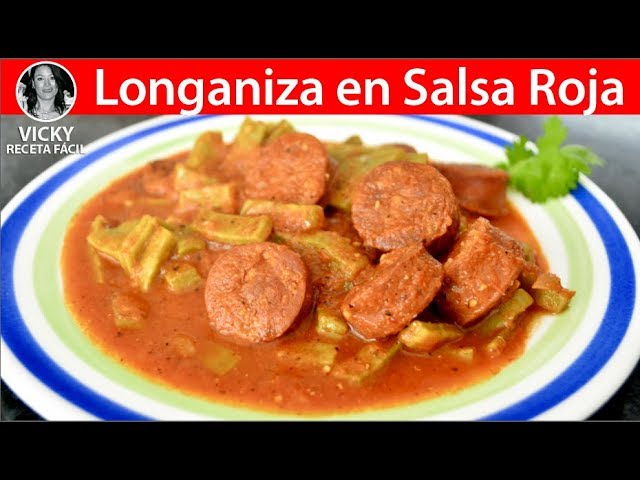 Longaniza en Salsa Roja | #VickyRecetaFacil - YouTube