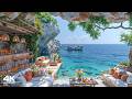 Joyful Bossa Nova &amp; Upbeat Morning Jazz Music at Seaside Cafe Ambience for Good Mood, Chill
