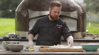 How to cook a chicken piccata pizza in forno piombo wood fire oven.