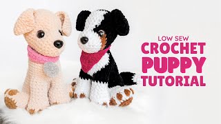 LOW SEW Crochet Puppy Step-by-Step Tutorial 🐶🐾