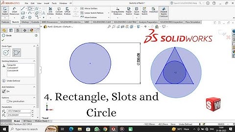 SolidWorks Tutorial in Hindi 4. Rectangle, Slots, Circle | @Sigmawonders