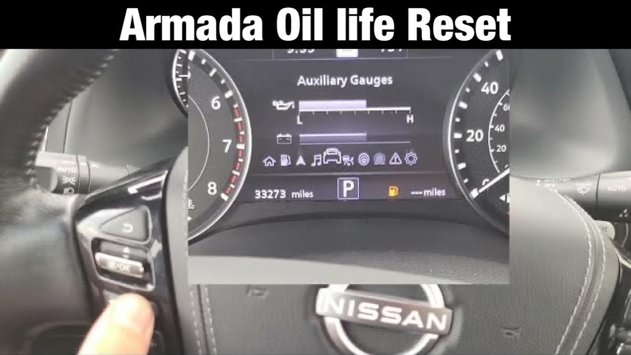 How to reset Maintenance Reminder 2021 Nissan Armada - YouTube