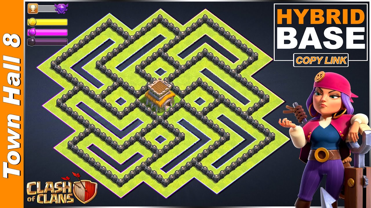 Lvl 8 layout  Clash of clans, Clash of clans game, Clash of clans hack