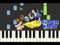 SUPER EASY  piano tutorial "SOMEDAY MY PRINCE WILL COME" from Disney Snow White, free sheet music