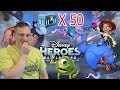 Открыл 50 алмазных сундуков. И просмотр коллекции.→Disney Heroes: Battle Mode