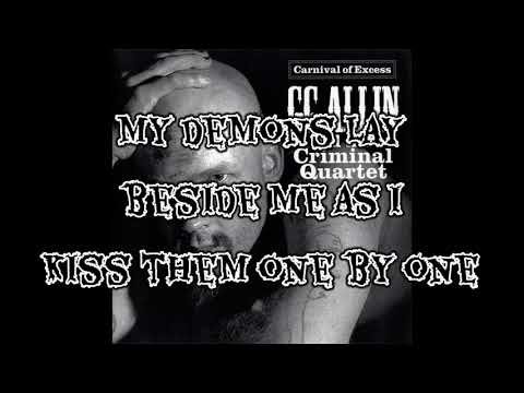 GG Allin And The Criminal Quartet - Son Of Evil ( Lyrics Video ) Acoustic