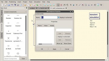 QUCS - transient simulation in time of a step function in an inductor circuit
