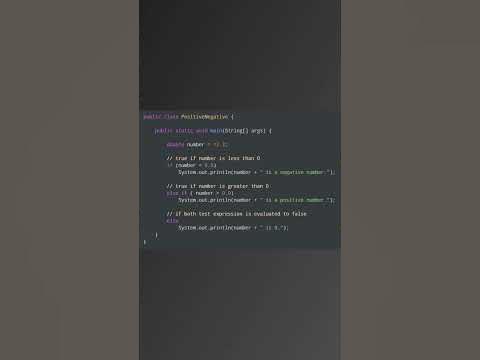 Java Program to Check if a Number is Positive or Negative using if else ...