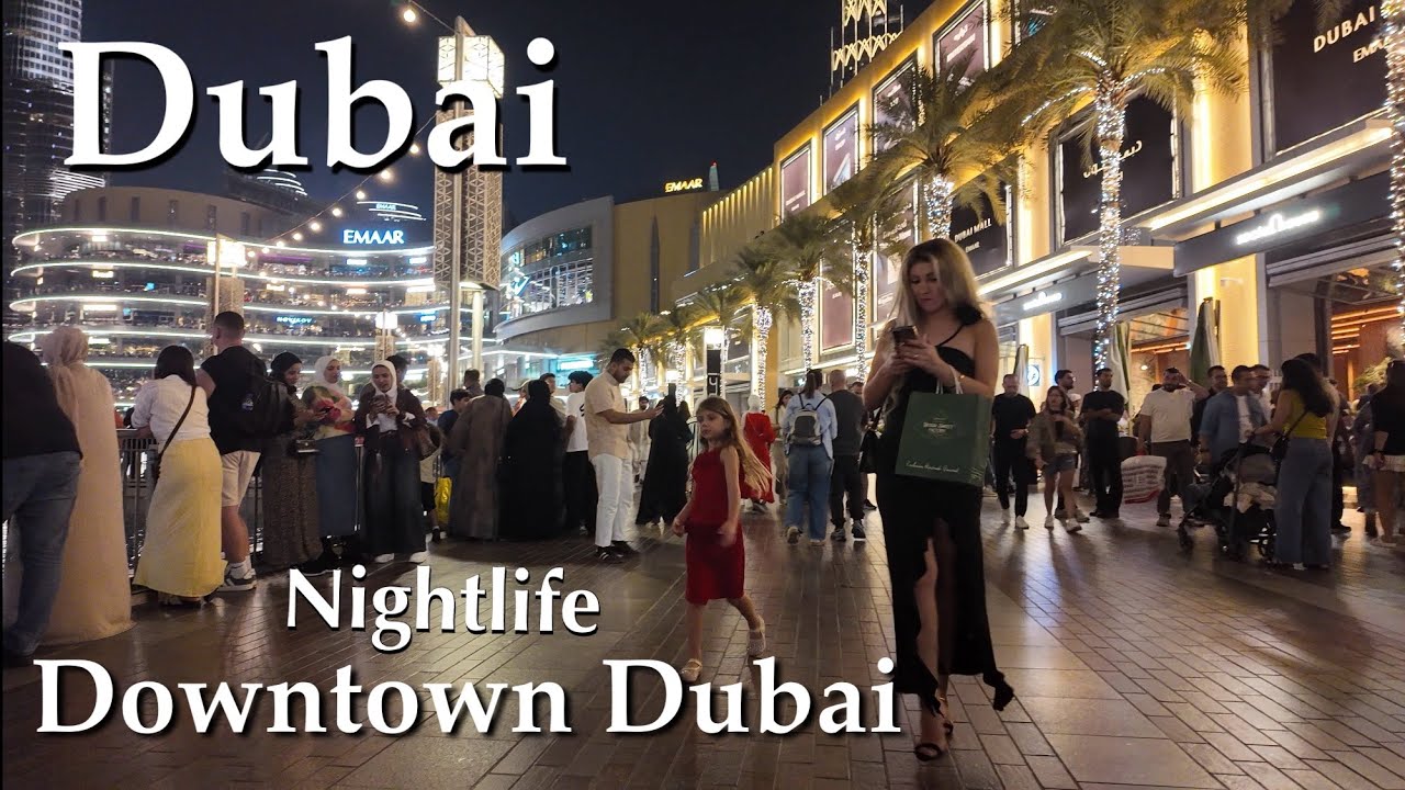 Dubai 4K | Amazing Downtown Dubai Luxury Nightlife  in 4K | City Center Walking Tour 