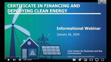 Financing and Deploying Clean Energy Program - Informational Webinar