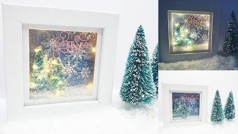 AD | Light up Christmas box frame | Pretty my page SVG | Craft room / home decor
