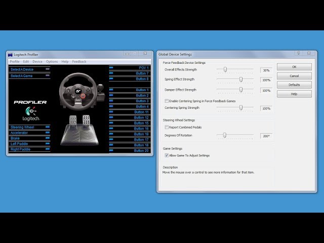 Logitech G27 fix for GT Driving Force Detection (Window 10) 