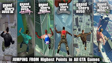 Jumping From Highest Point in All Gta Games include RDR 2 (2001-2024) | Which is Best?
